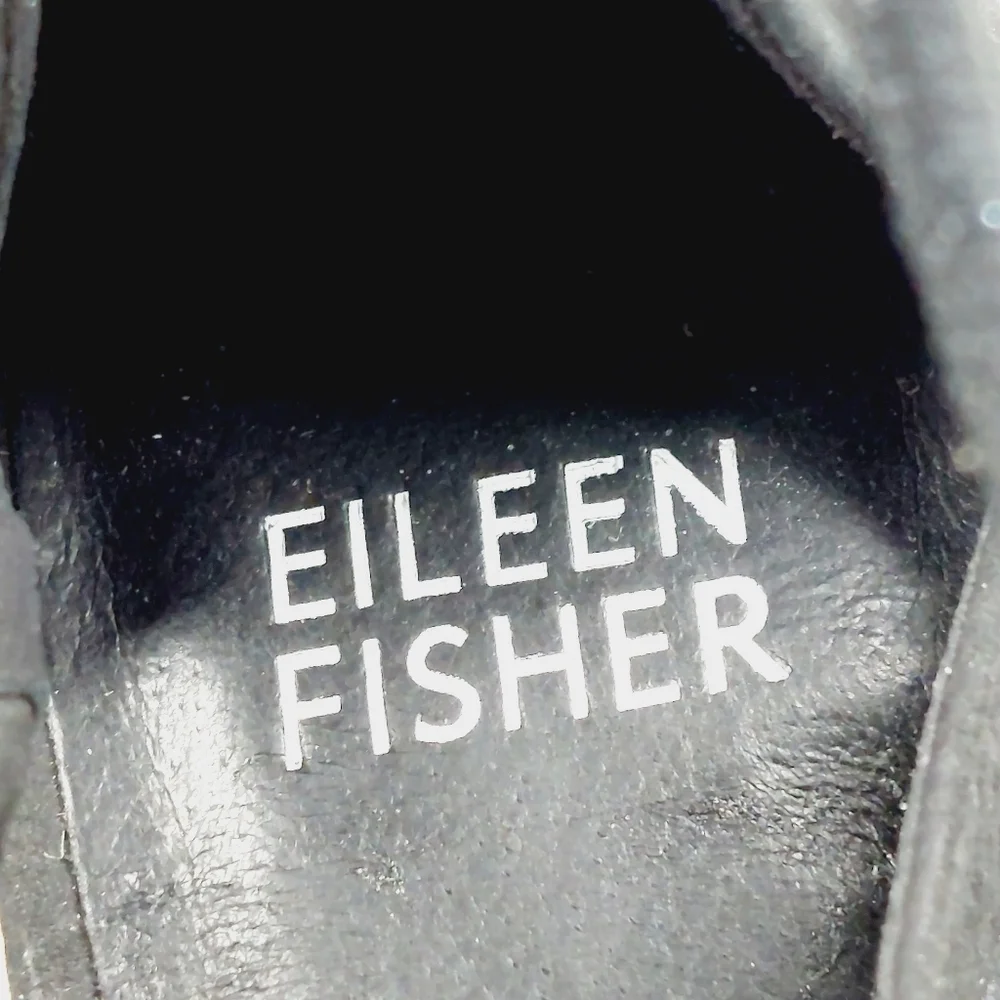 New Eileen Fisher Wanda Black Suede Espadrille W1063